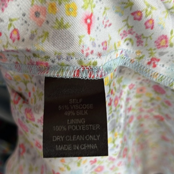 Cynthia Rowley Wallflower Sky Floral Wrap Dress Silk, Size 10 NWT - Picture 6 of 7